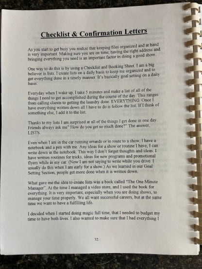 Kid-Show Magician's Notebook - Tony Daniels