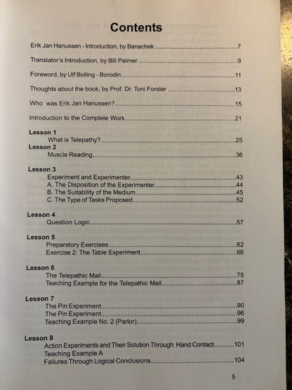 Mind Reading and Telepathy - Erik Jan Hanussen - Steinschneider