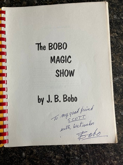 The Bobo Magic Show - J.B. Bobo - SIGNED
