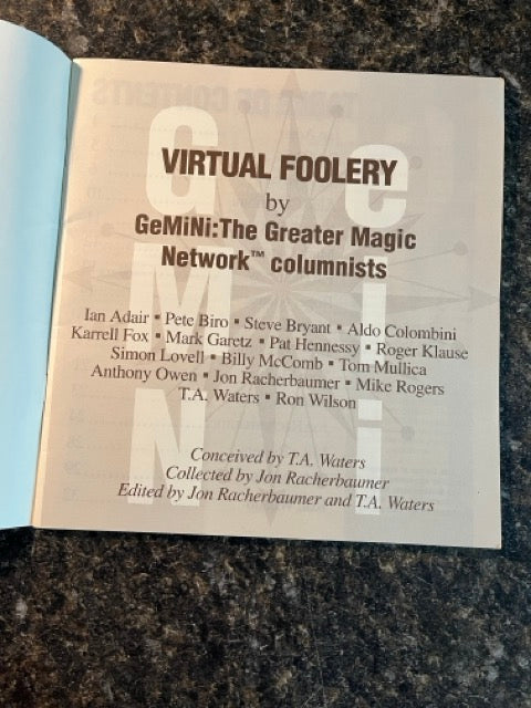 Virtual Foolery: GeMiNi Greater Network Columnists - Racherbaumer