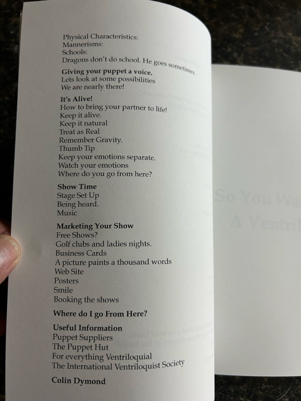 So You Want To Be A Ventriloquist - Colin Dymond