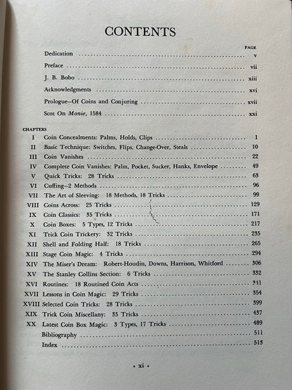 The New Modern Coin Magic - J.B. Bobo - HC