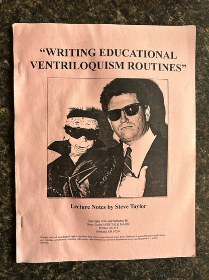 Writing Educational Ventriloquism Routines - Steve Taylor
