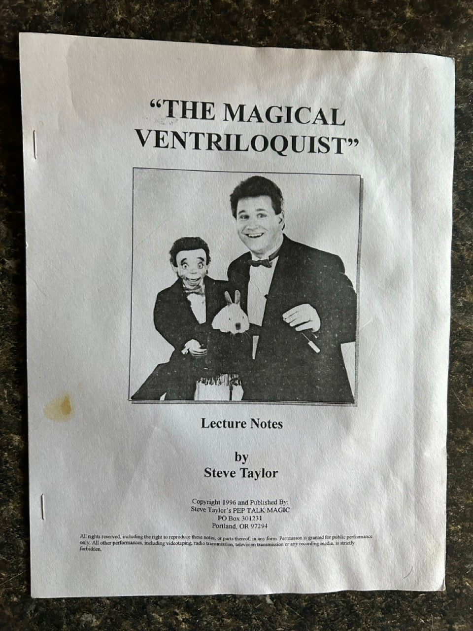 The Magical Ventriloquist - Steve Taylor