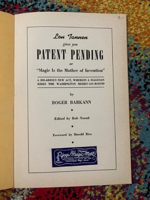 Patent Pending - Roger Barkann