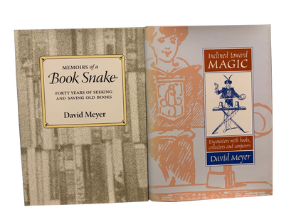 Inclined Toward Magic & Memoirs of a Book Snake - David Meyer - SIGNED