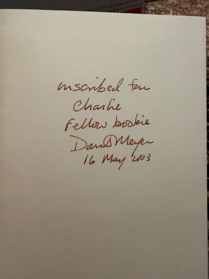 Inclined Toward Magic & Memoirs of a Book Snake - David Meyer - SIGNED