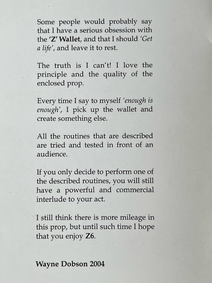 Z6, or how I overcame my fear of the "Z" wallet - Wayne Dobson