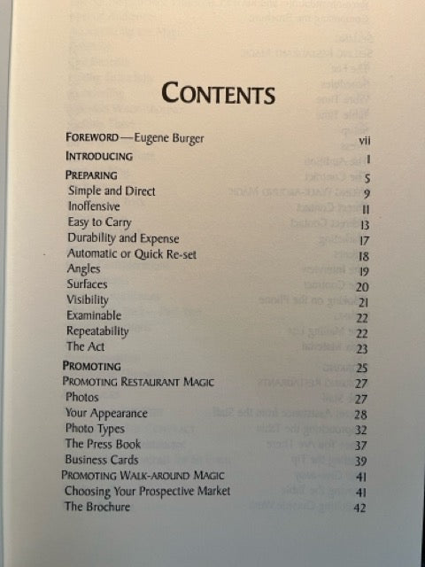 The Complete Guide to Restaurant and Walk-Around Magic - Kirk Charles