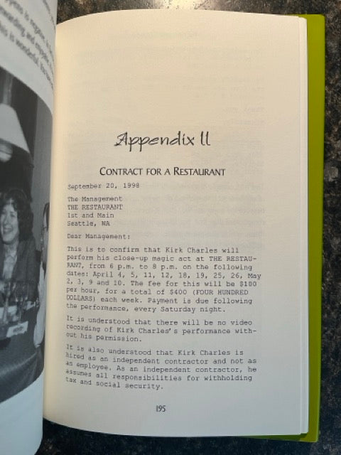 The Complete Guide to Restaurant and Walk-Around Magic - Kirk Charles