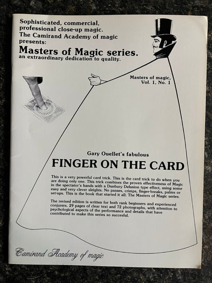Masters of Magic vol. 1, no. 1 Gary Ouellet's Fabulous Finger on the Card - Gary Ouellet