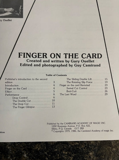 Masters of Magic vol. 1, no. 1 Gary Ouellet's Fabulous Finger on the Card - Gary Ouellet