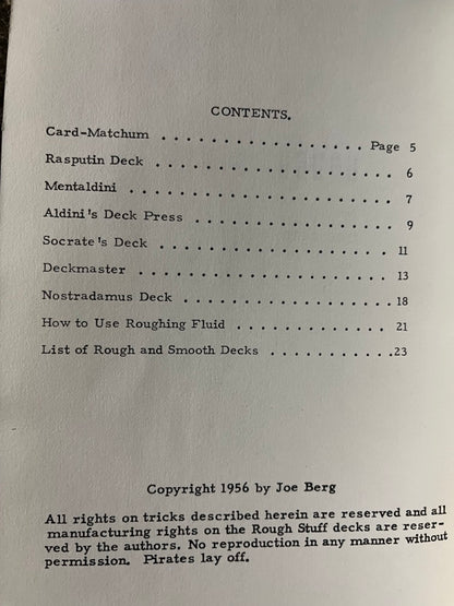 Rough Stuff - Joe Berg & Al Aldini