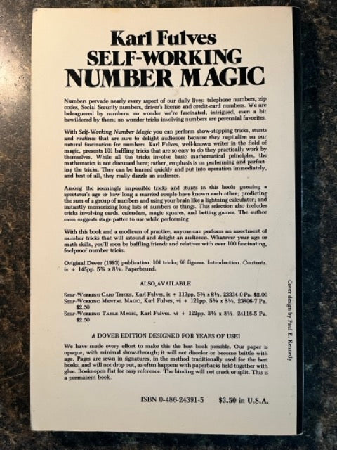 Self-Working Number Magic - Karl Fulves
