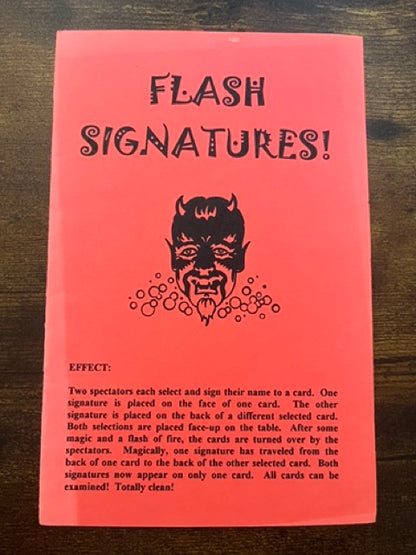 Flash Signatures - Richard Raven