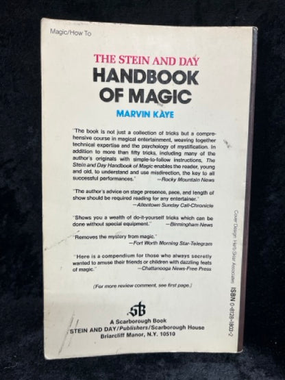 The Handbook of Magic - Marvin Kaye (paperback)