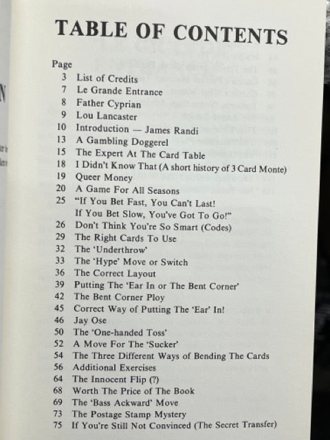 Don't Bet On It: The Real Secrets of 3 Card Monte - Frank Garcia - SIGNED/Unsigned copies