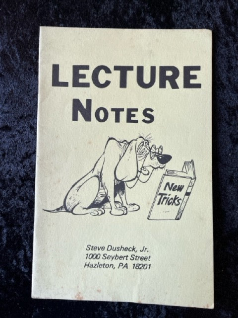Steve Dusheck Lecture Notes