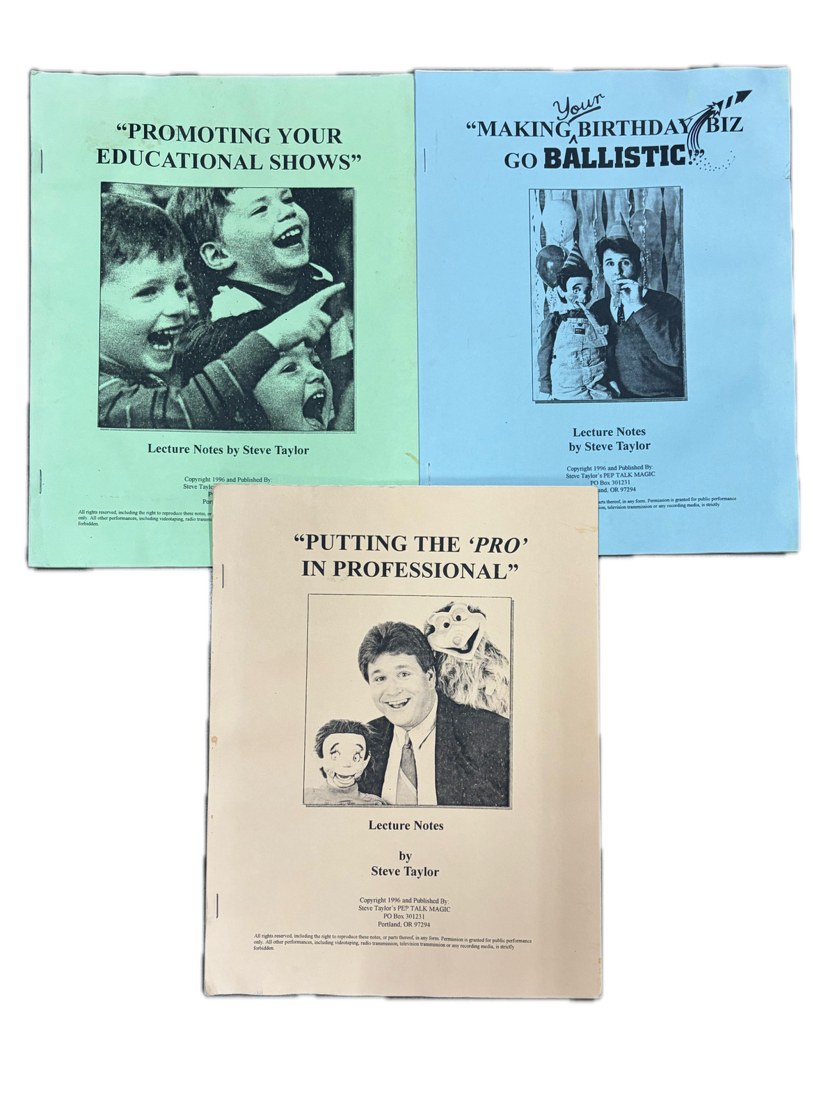 3 Sets of Lecture Notes - Steve Taylor