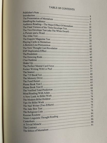 The Art of Mentalism - Robert Cassidy (Collector's Workshop edition)