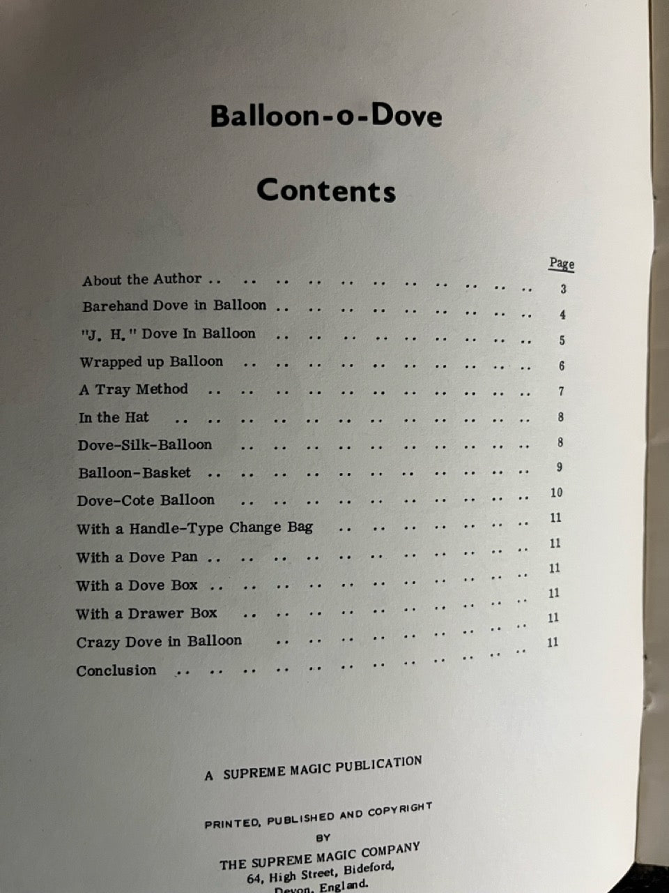 Balloon-O-Dove - Ian Adair
