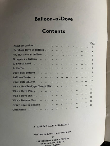 Balloon-O-Dove - Ian Adair