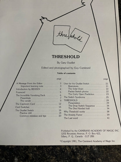 Masters of Magic Vol 1 No 5: Threshold - Gary Ouellet