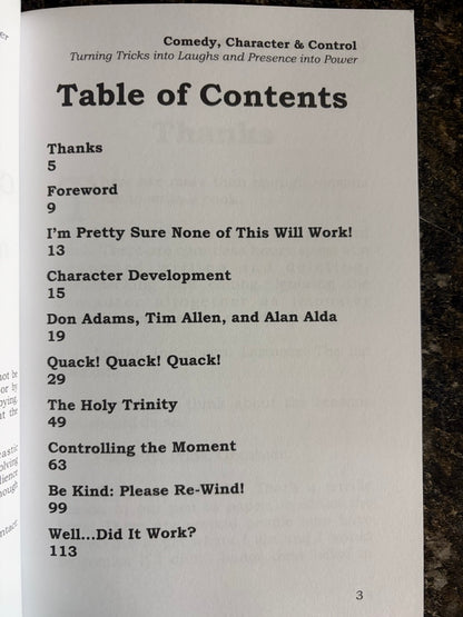 Comedy, Character & Control - Michael Misko