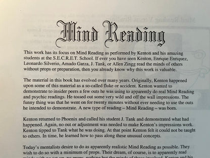Mind Reading  - The S.E.C.R.E.T. School/Kenton Knepper