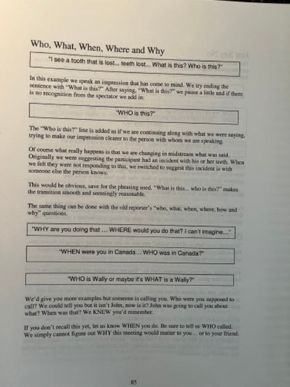 Mind Reading  - The S.E.C.R.E.T. School/Kenton Knepper