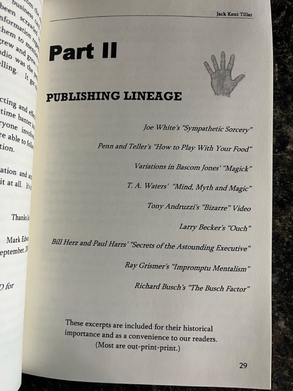 The Blister Book - Jack Kent Tillar