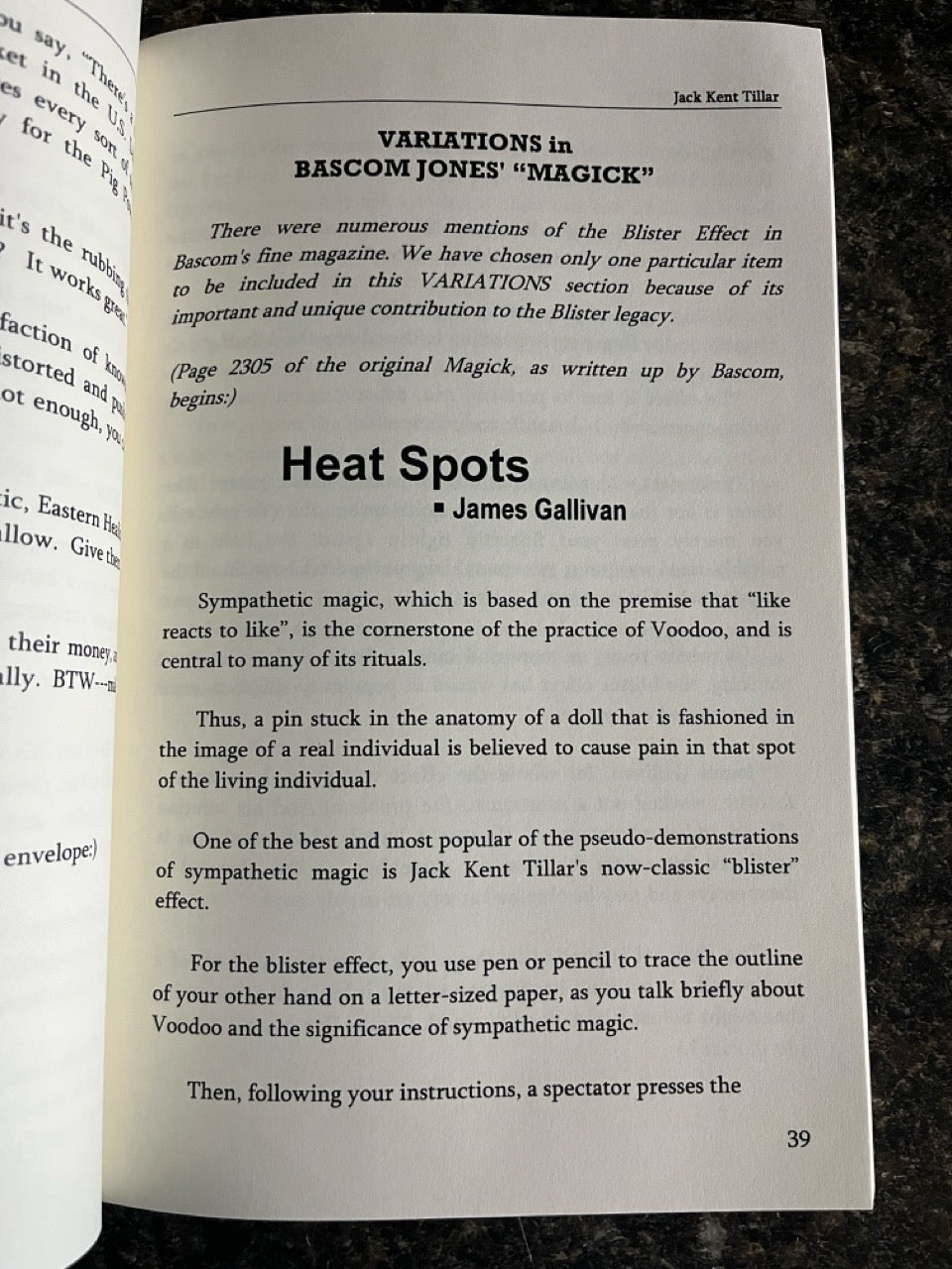 The Blister Book - Jack Kent Tillar