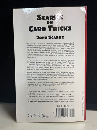 SCARNE Card Tricks-John Scarne  (Large Format Paperback)