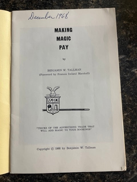 Making Magic Pay - Benjamin W. Tallman