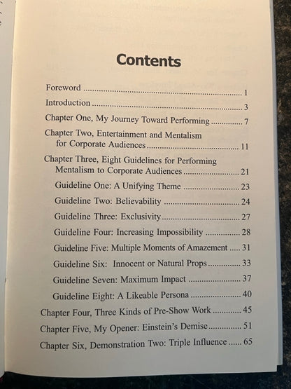 Mentalism Incorporated Vol. 1 - Chuck Hickok (1st edition)