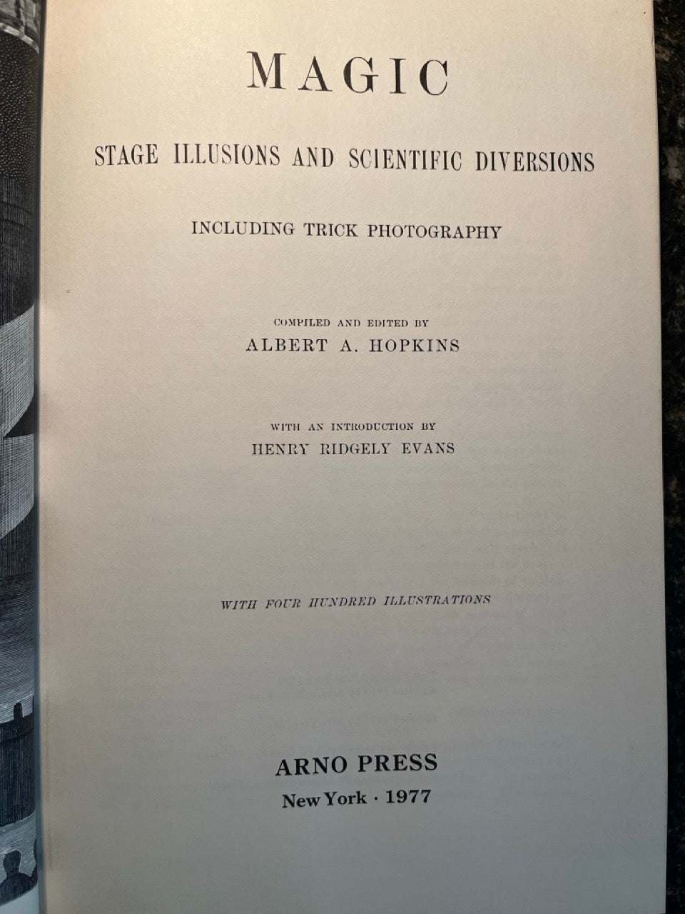 Magic Scientific Diversions and Stage Illusions - Albert Hopkins (HC, Clean Copy)