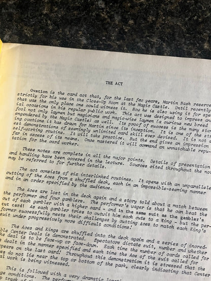 Ovation - Martin Nash - SIGNED