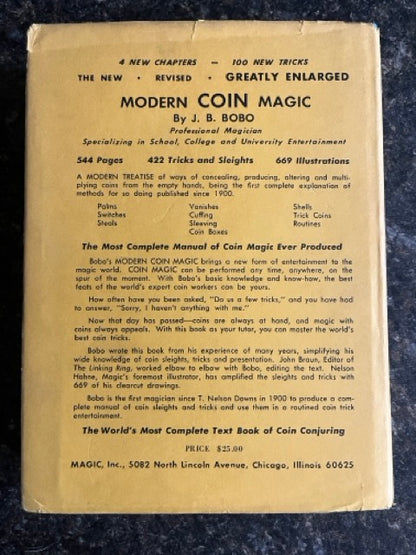 The New Modern Coin Magic - J.B. Bobo - HC