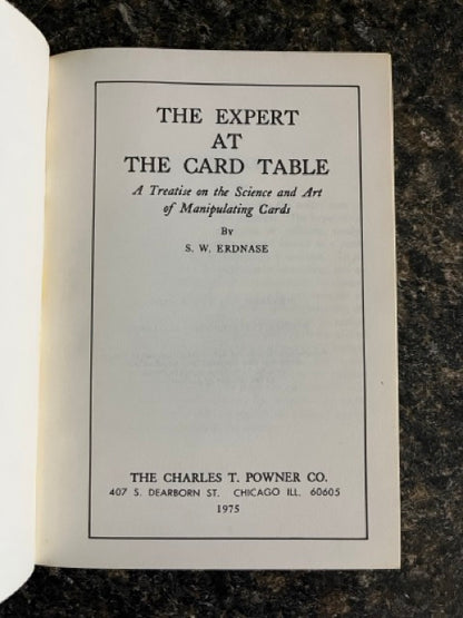 The Expert at the Card Table - S.W. Erdnase  - K.C. Card Co. edition