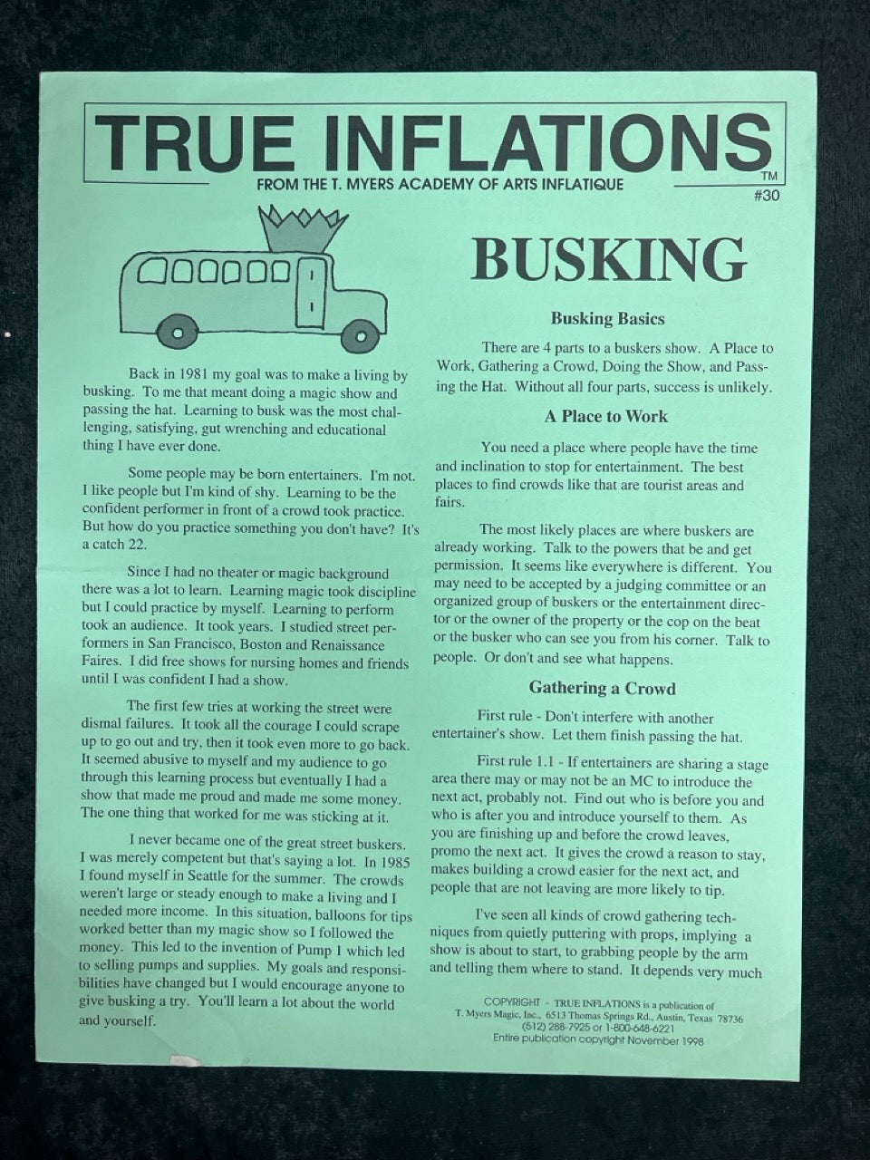 True Inflations Newsletter (25 issues) - T. Myers