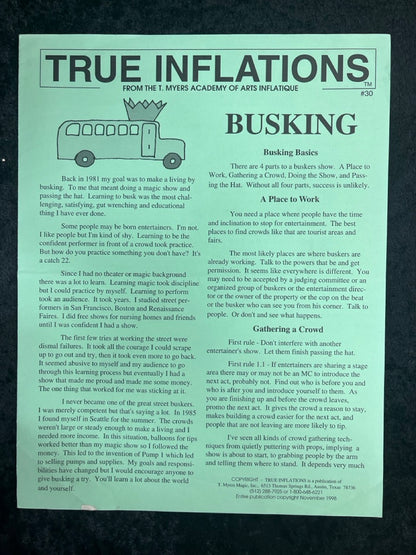 True Inflations Newsletter (25 issues) - T. Myers