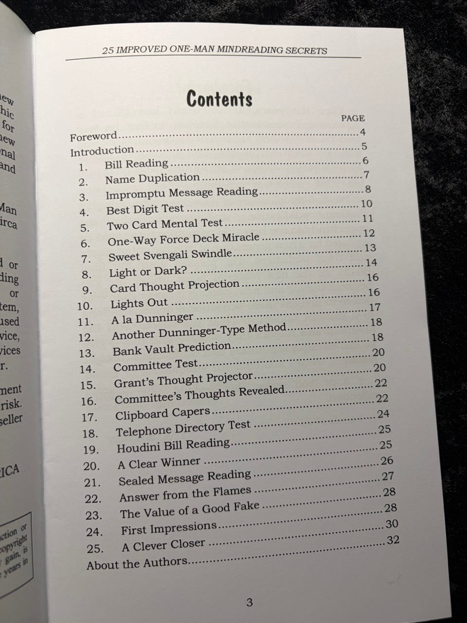 25 Improved One Man Mindreading Secrets - U.F. Grant