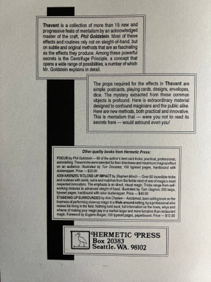 Thavant - Phil Goldstein