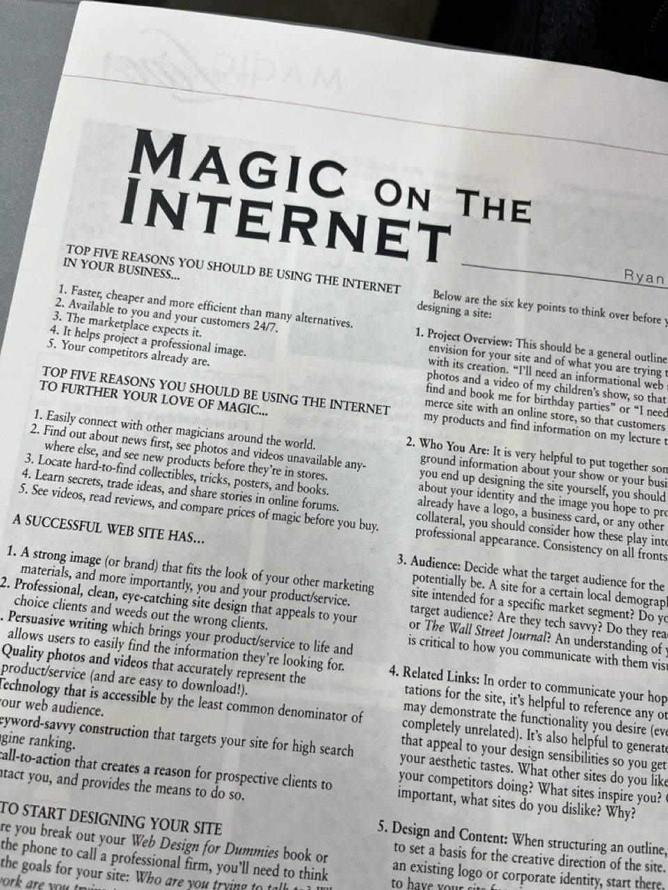 MAGIC Live! 2004 Program