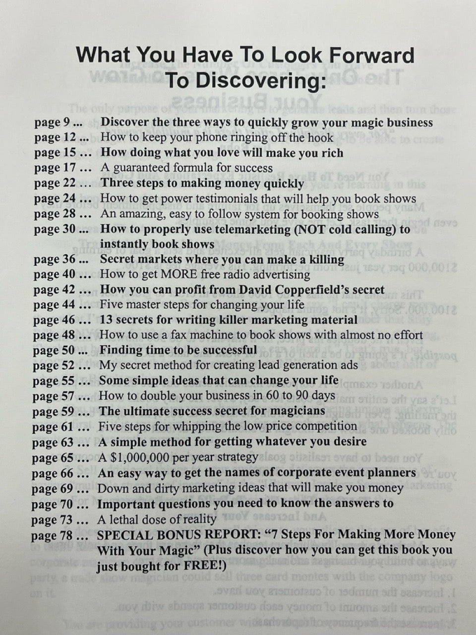 Maximum Profits & Shows with Minimum Time & Effort - David Dee