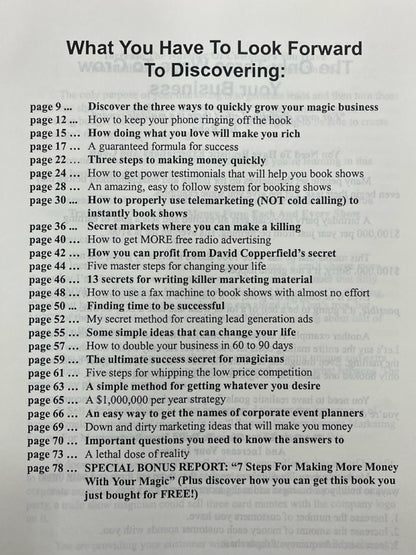 Maximum Profits & Shows with Minimum Time & Effort - David Dee