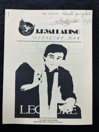 J.P. Vallarino: Close-Up Man - SIGNED