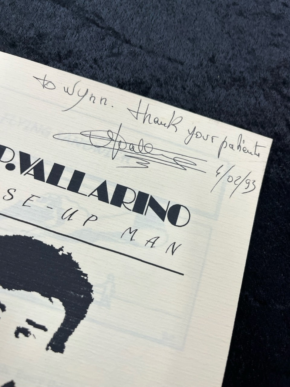 J.P. Vallarino: Close-Up Man - SIGNED