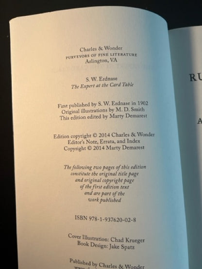 The Expert at the Card Table - S.W. Erdnase (Charles & Wonder edition)