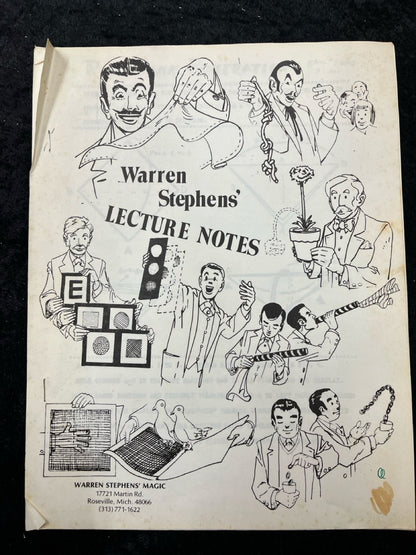 Warren Stephen's Lecture Notes